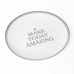 Plato Llano Happy III De Porcelana 27cm