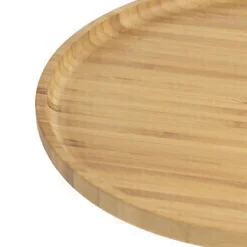 Plato llano natural de bambú 26.5Cm
