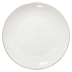 Plato Llano Petit Salón Blanco con Borde Dorado 27