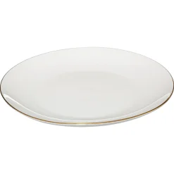 Plato Llano Petit Salón Blanco con Borde Dorado 27