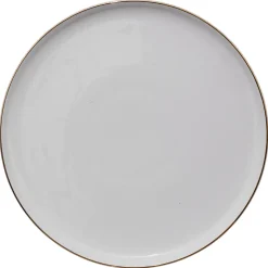 Plato Llano Sublima Gris Claro De Porcelana 27cm