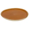 Plato llano WONJA marrón de cerámica 27cm