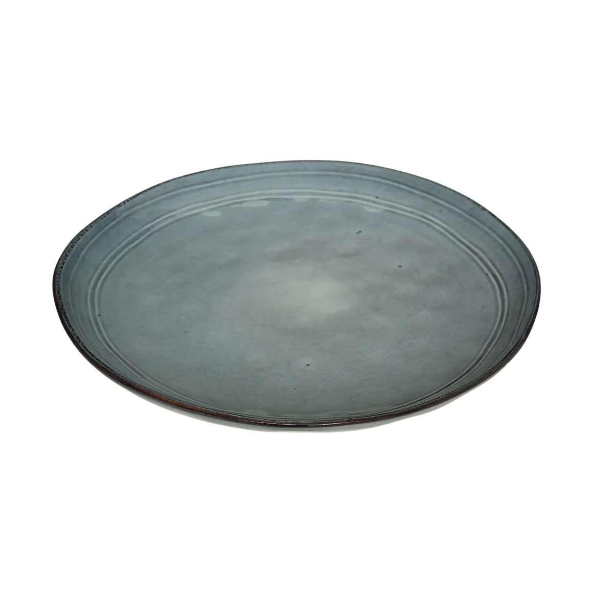 Plato Postre Flower Azul