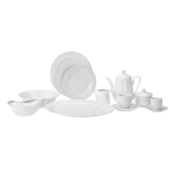 Plato postre GIZ blanco de cerámica 20cm