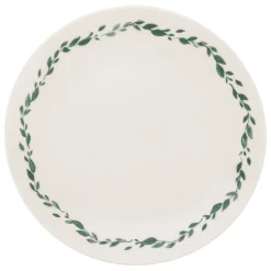 Plato postre LAURIER blanco de porcelana 19cm