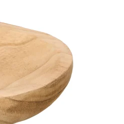 Plato Presentación Ovalado Madera Quemada 38.5cm