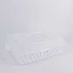 Porta Tartas De Plástico Rect.Blanco