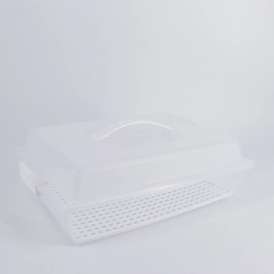 Porta Tartas De Plástico Rect.Blanco