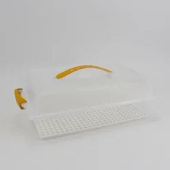 Porta Tartas Rectangular Amarillo