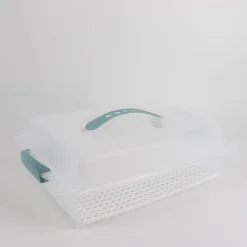 Porta Tartas Rectangular Azul