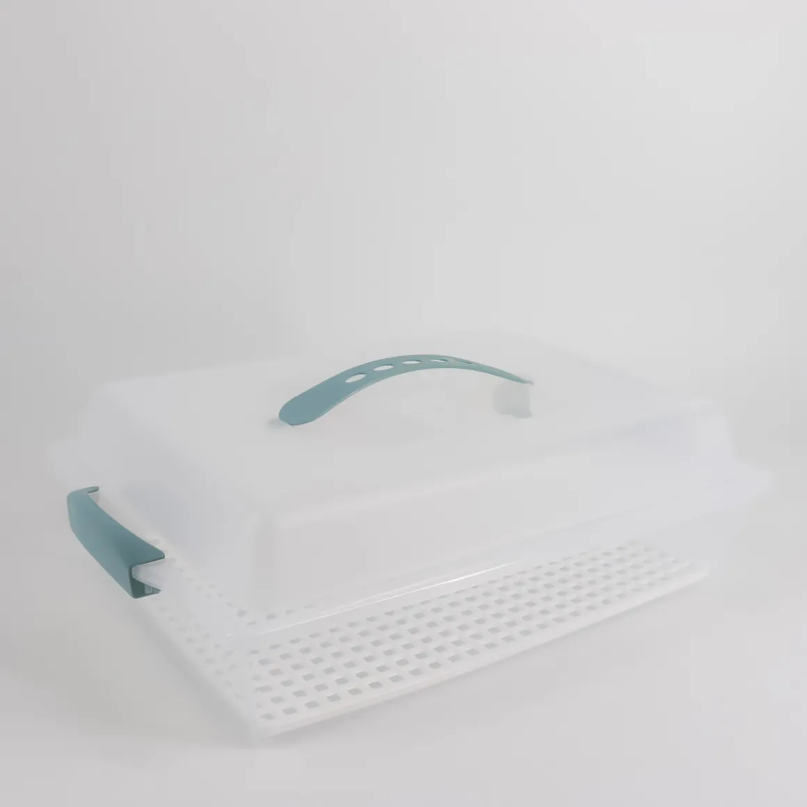 Porta Tartas Rectangular Azul