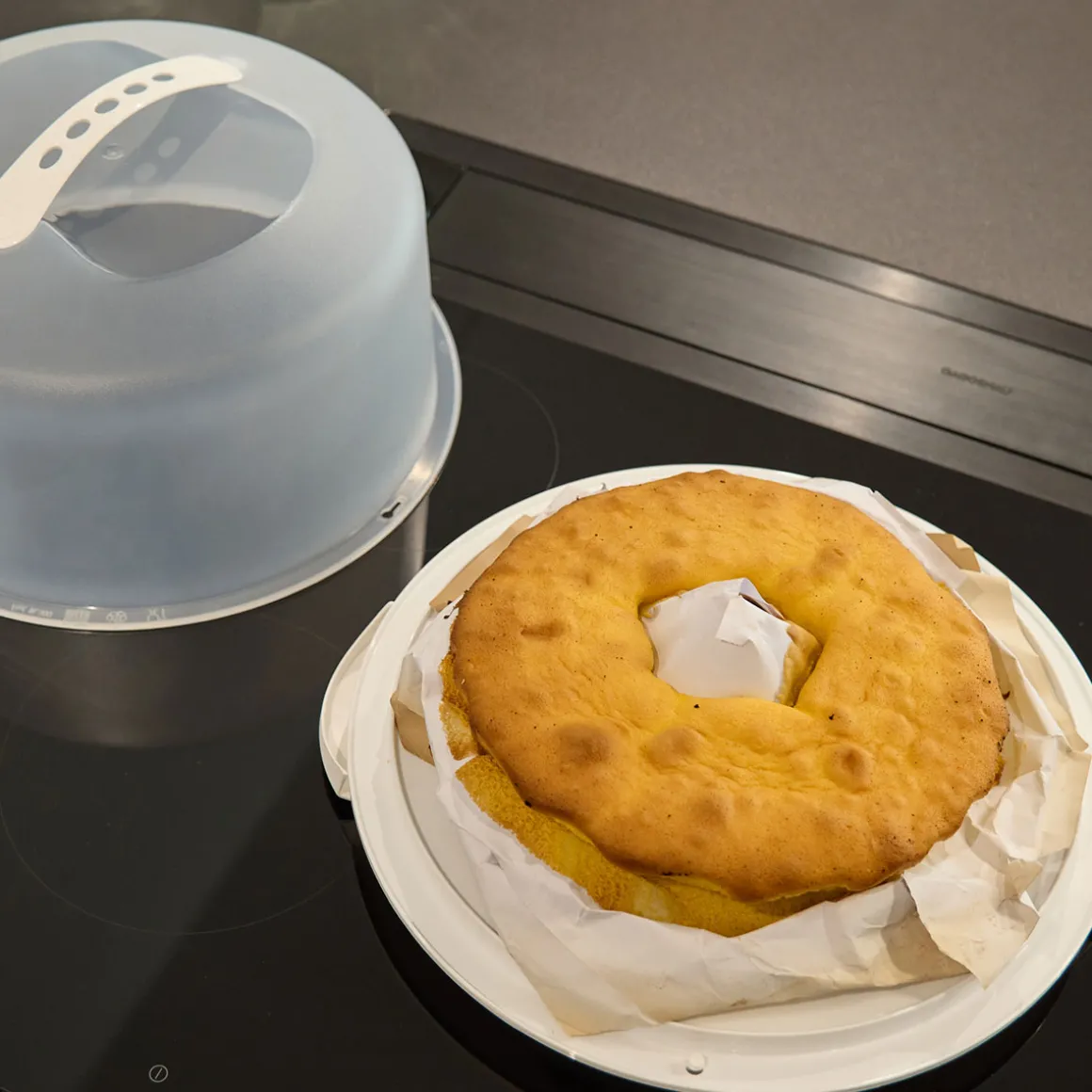 Porta Tartas Redondo Blanco