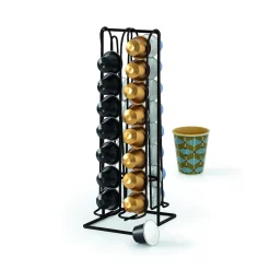 Portacápsulas Café Metal Negro 32 Pzas