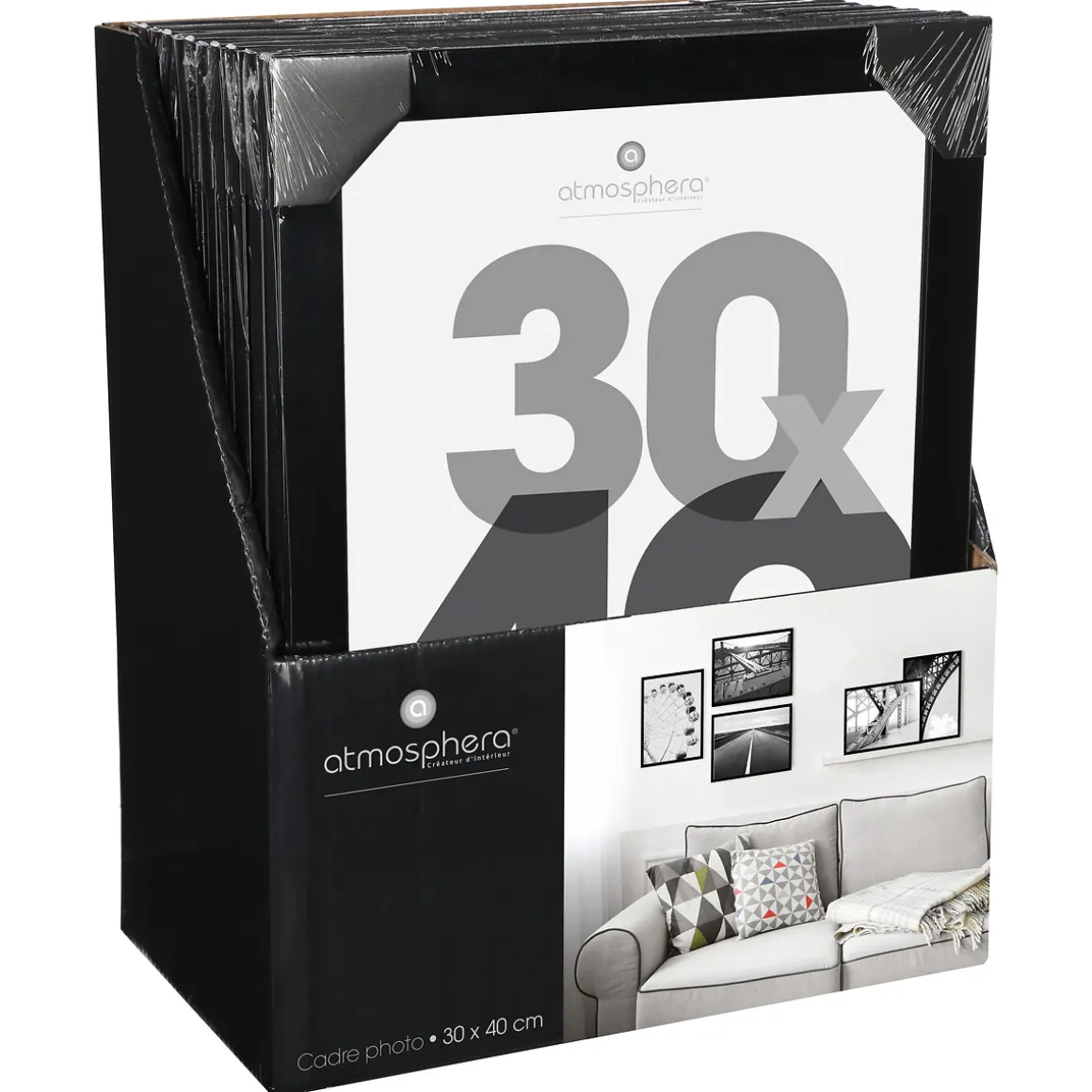 Portarretrato Lise Negro 30x40Cm