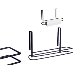 Portarrollos Cocina Negro Metálico