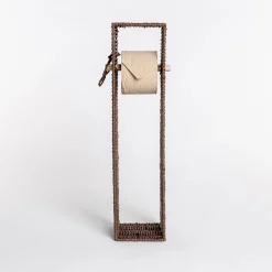 Portarrollos wc marrón de cuerda