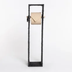 Portarrollos wc negro de cuerda