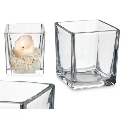 Portavelas Cuadrado 8x8x7.5Cm