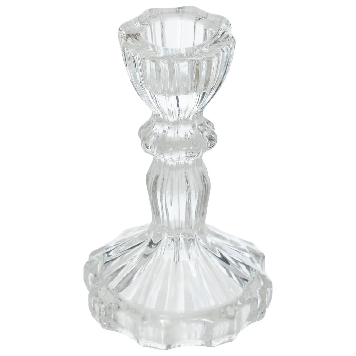 Portavelas De Vidrio Transparente