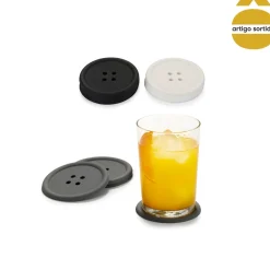 Posavasos De Silicona Botón 9x2x9Cm