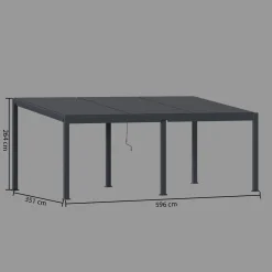 Pérgola AVILA Gris Grafito 3.5x6M