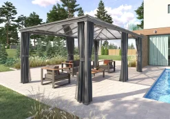 Pérgola BELIZE gris grafito 6x3,6m