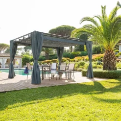 Pérgola PALMEIRA gris ardosia 3x4m