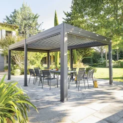 Pérgola ÉVORA gris graphite 3,6x6m