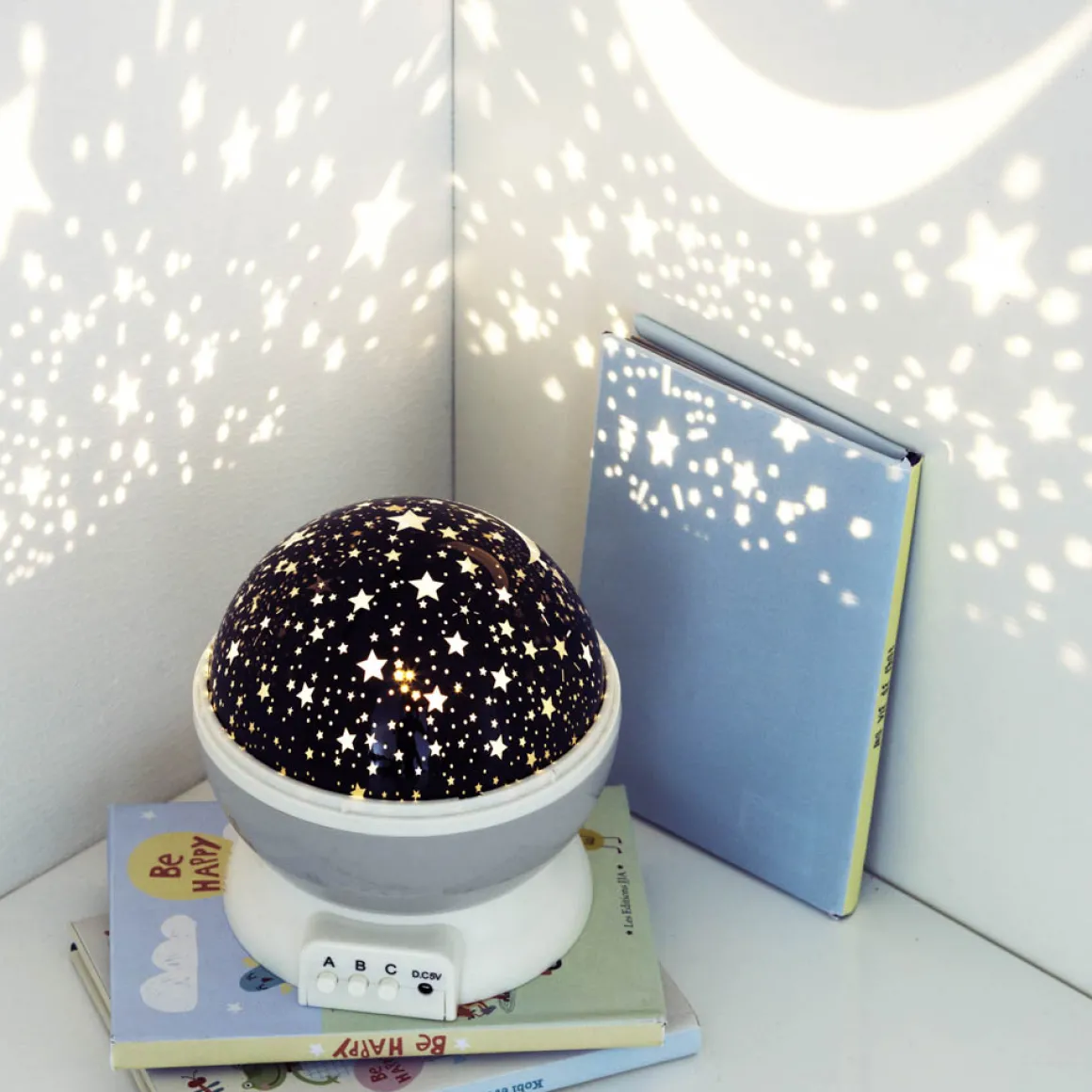 Proyector P/Niños Giratorio C/ Estrellas