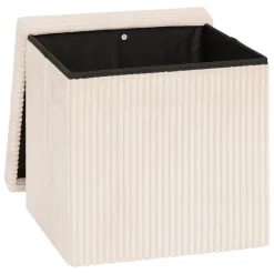 Puf con almacenaje marfil