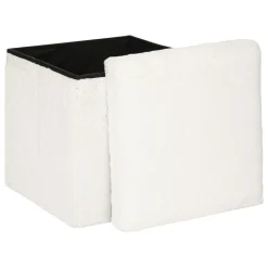 Puf De Pelo C/Almacenaje 38x38x38Cm