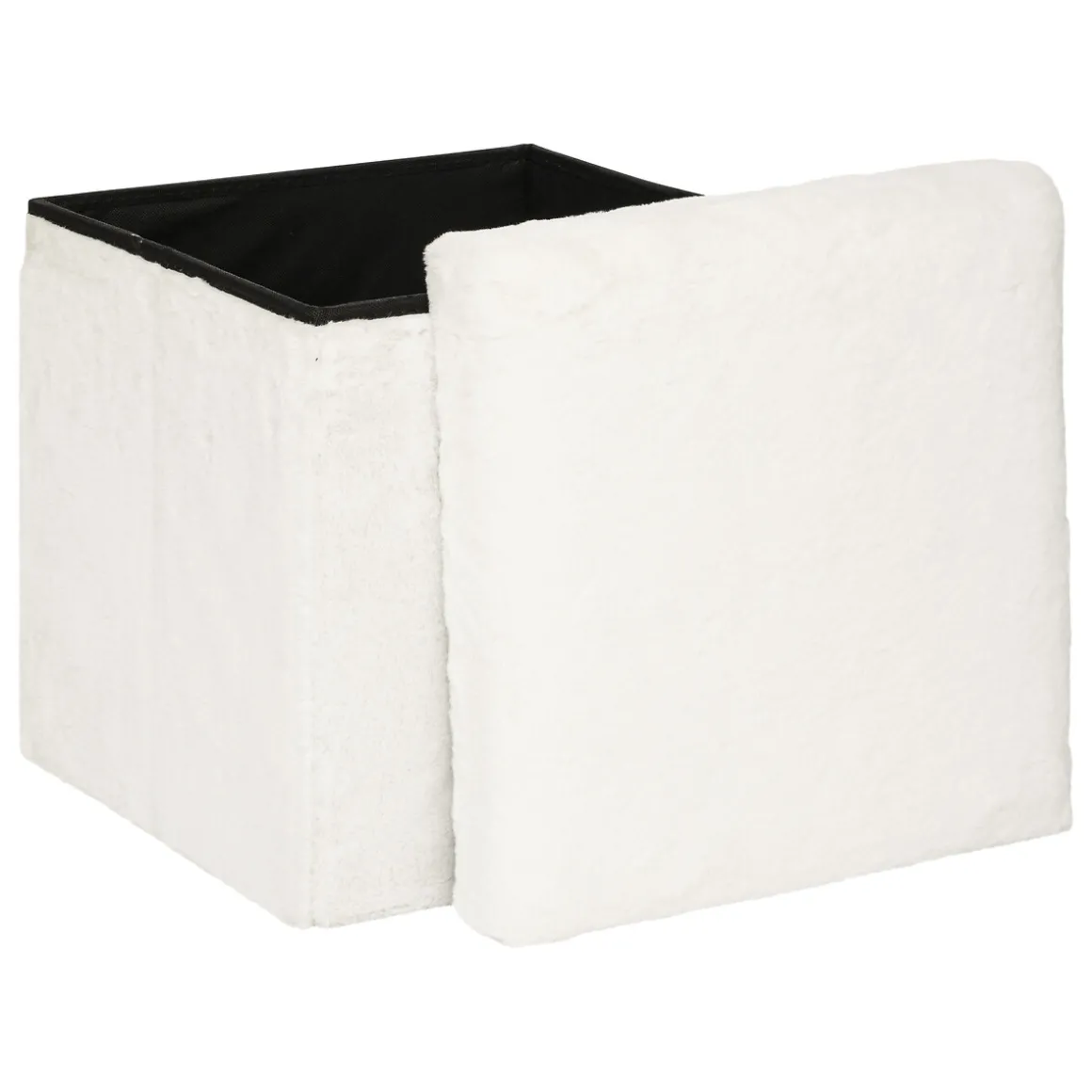 Puf De Pelo C/Almacenaje 38x38x38Cm