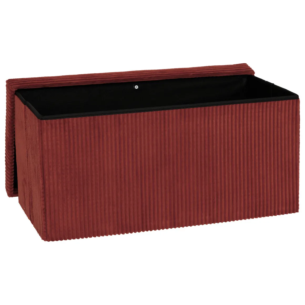 Puf doble con almacenaje terracota