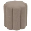 Puf Floral Tejido Beige 40cm