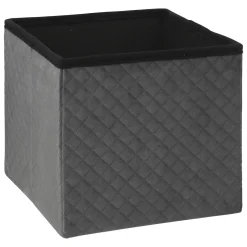 Puf MIXMODUL de terciopelo gris 31x31Cm