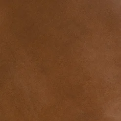 Puf Redondo De Cuero Marrón