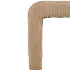 Puf SEVI beige de terciopelo