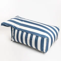 Puf sofa impermeable rayas blancas y azules