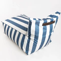 Puf sofa impermeable rayas blancas y azules