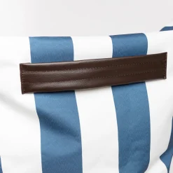 Puf sofa impermeable rayas blancas y azules