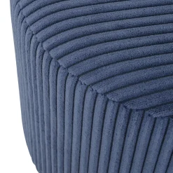 Puf SYLIA azul oscuro de terciopelo 38x38cm