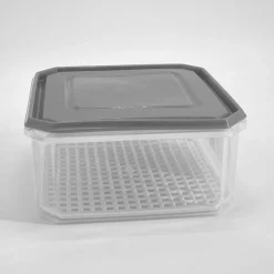 Recipiente Cuadrado C/Red Gris