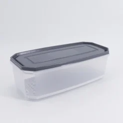 Recipiente Grd. Rectangular C/Red Gris