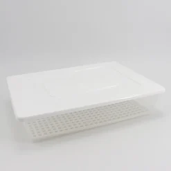 Recipiente Rect. Blanco C/Tapa+Red