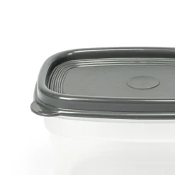 Recipiente Rectangular Gris 0.5L