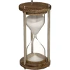 Reloj De Arena Metal/Vidrio/Madera 15Cm