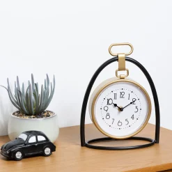 Reloj De Mesa De Mdf/Metal 21x11x27.5Cm