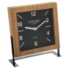Reloj De Mesa Mdf Marrón 20x8.5x23.5Cm