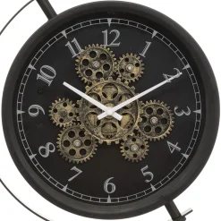 Reloj de mesa negro de metal 40x13x28cm