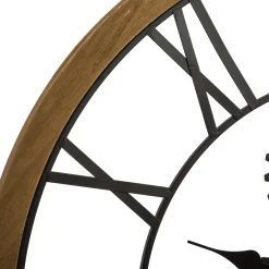 Reloj De Pared De Metal Y Madera